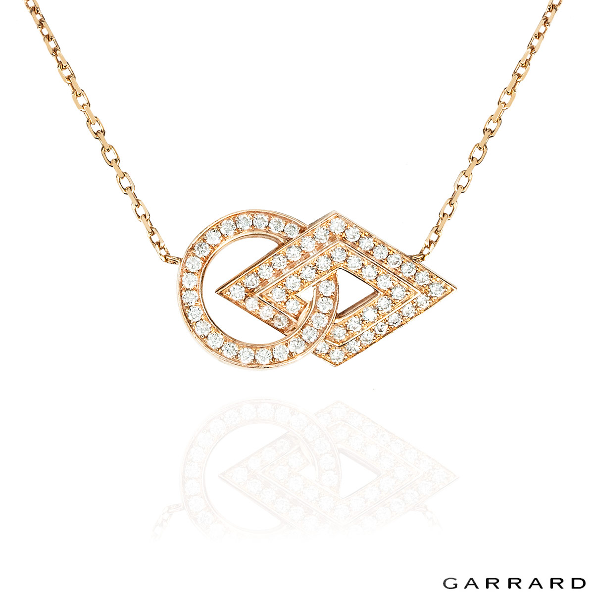 Garrard Rose Gold Albemarle Diamond Pendant 2014376